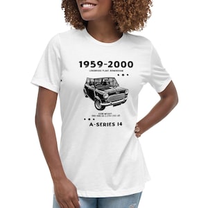 Mini Cooper T-Shirt femme Mini voiture cadeau pour ses vêtements britannique classique voiture tee vêtements cadeau d'anniversaire
