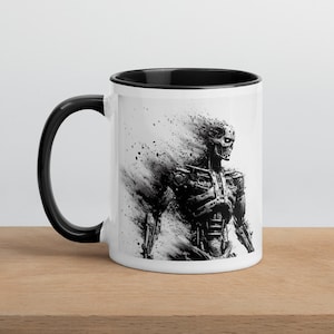 Terminator T800 Graphic Coffee Mug: Movie Art Gift