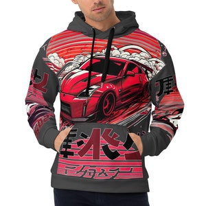 350z Hoodie All Over Print Japanese Car Graphic Art Clothing Gift for Him Her Mens Womens Accessory