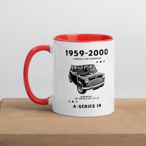 Mini tasse à café Cooper vintage voiture britannique classique cadeau pour lui sa tasse d&#39;anniversaire