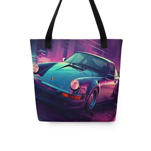 NINE ELEVEN Retro Tote Bag Stick Film Style Synthwave Einkaufstasche Steamwave Einkaufstasche Futurewave Geburtstagsgeschenk Auto Geschenk für Sie