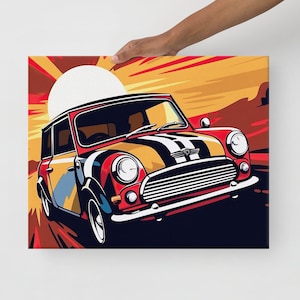 Mini Cooper Canvas Print: Iconic British Car Wall Art