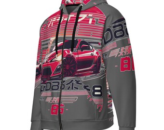 GT86 JDM Zip Hoodie: Japanese Car Graphic Art, All Over Print - Etsy