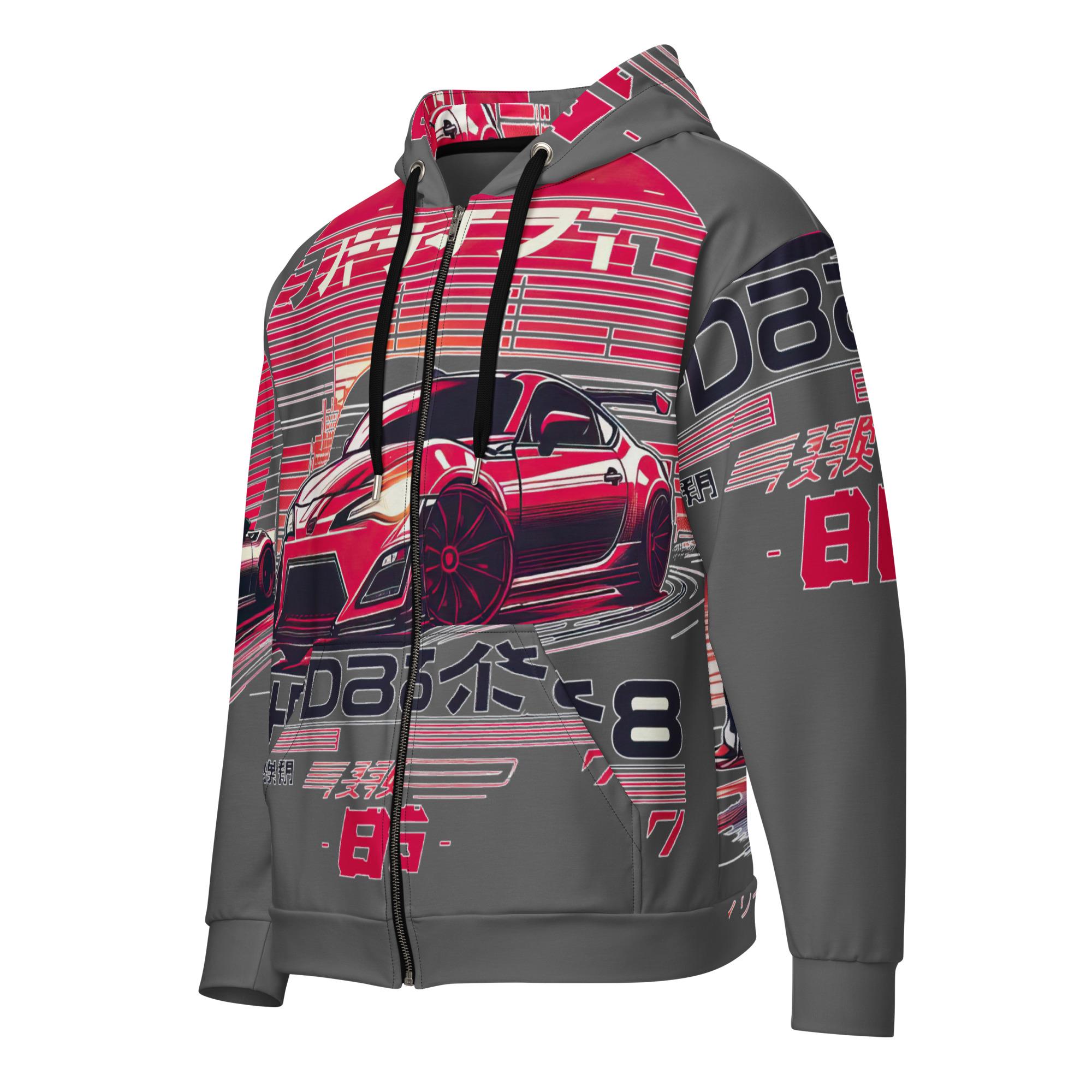 GT86 JDM Zip Hoodie: Japanese Car Graphic Art, All Over Print - Etsy