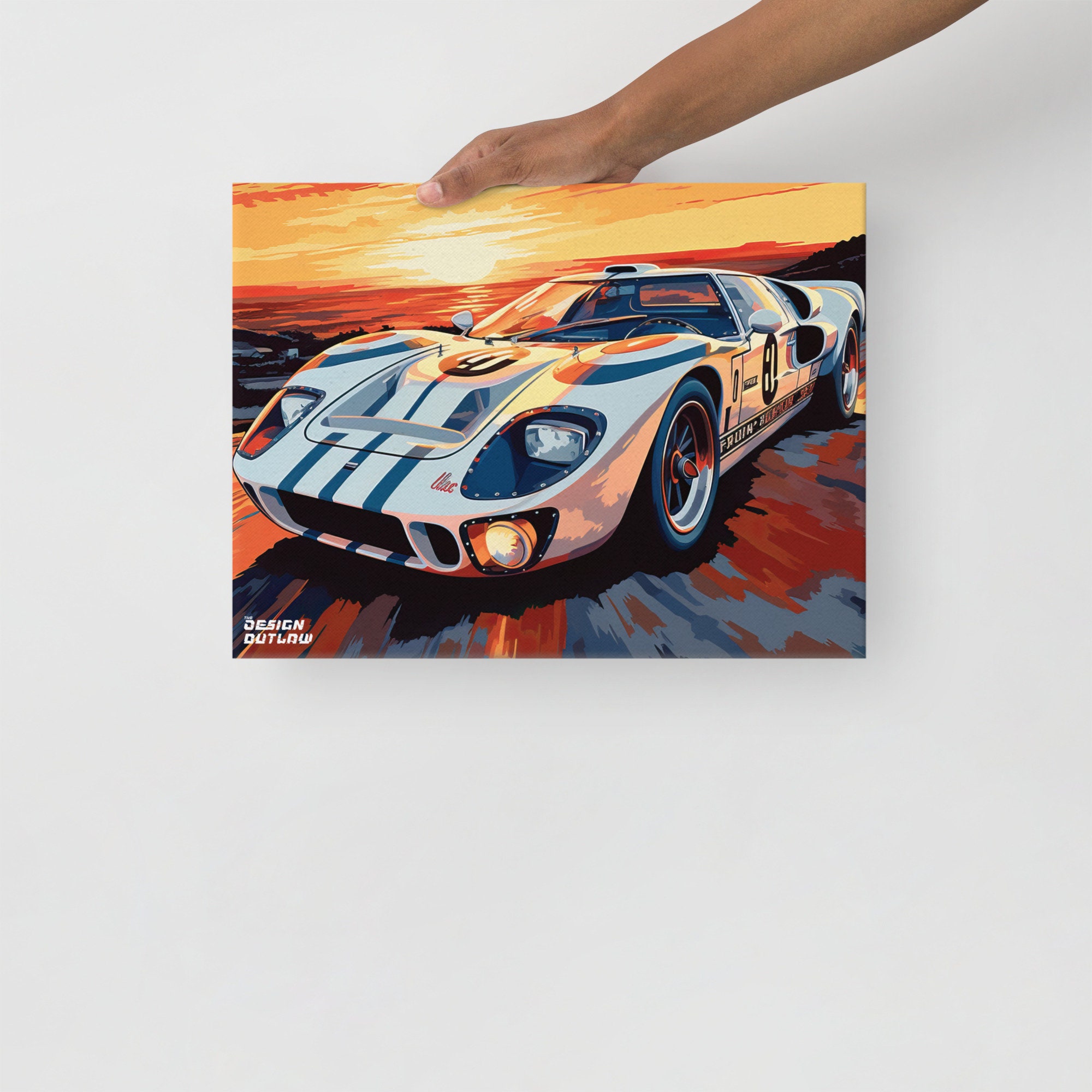 GT40 Le Mans Racing Car Canvas Print: Classic Car Wall Art - Etsy