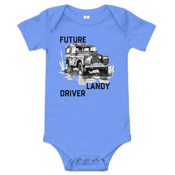 Landy Baby Boy Baby Grow Landy Design Baby Car Babygrow Bodysuit T-Shirt, Baby Boy Gift, Kids Sports Car Gift, Baby Shower Gift