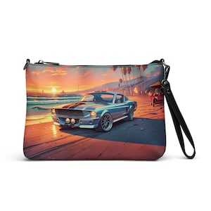 Mustang bolso crossbody bolso Mustang bolso de mano crossbody bolso regalo para él su fastback de cuero sintético