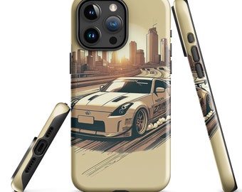 350z Anime iPhone Phone Case JDM Tough Case Skin Manga Cyberpunk Style JDM Japan 350z Car Phonecase Accessory Gift