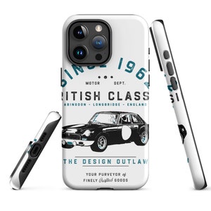 MG Tough Case for iPhone MGB MGC Sebring Mens Classic British Car Phone Case Accessory Gift for Him Her