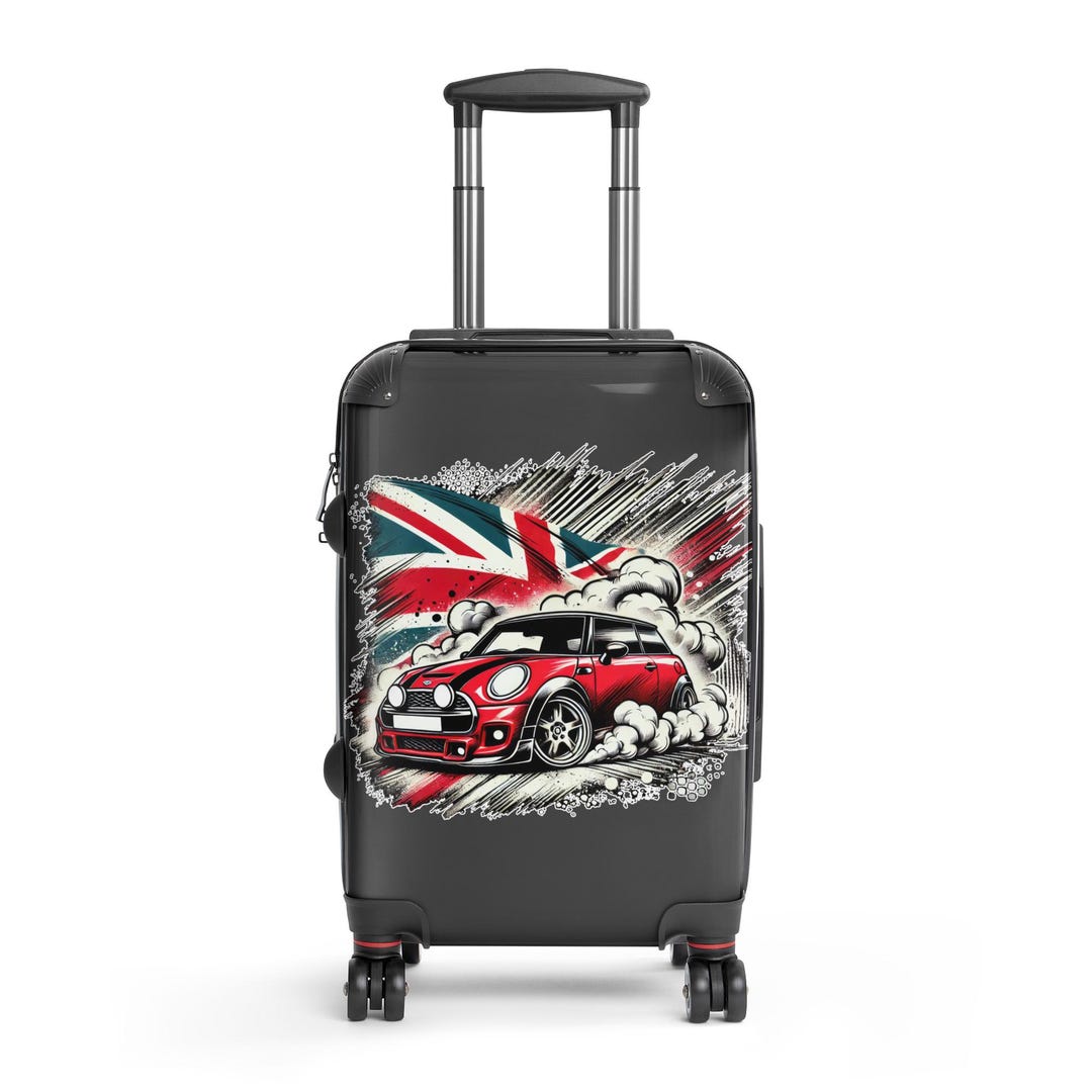 Mini Cooper Hardshell Suitcase: Classic British Car Travel Luggage