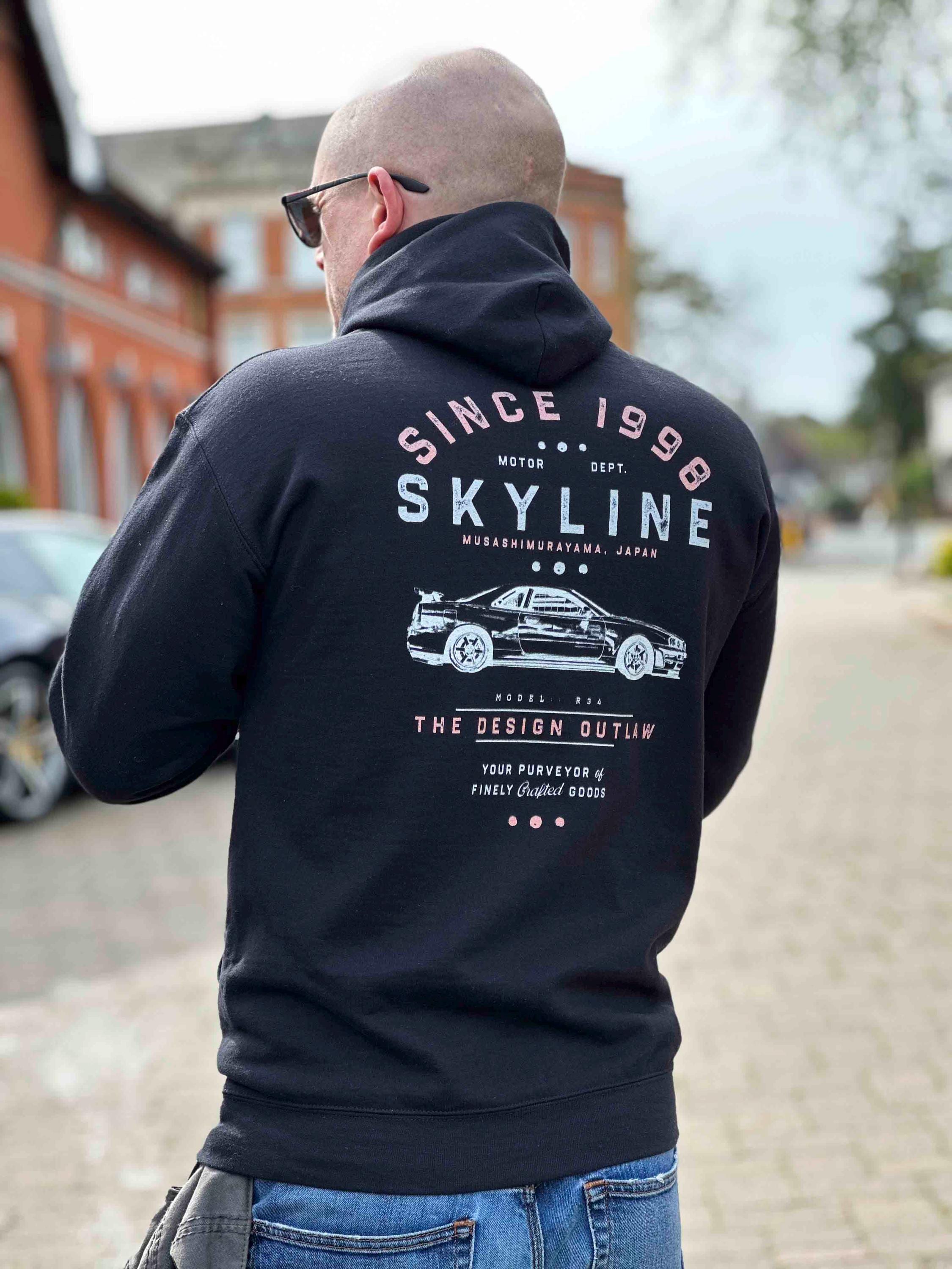 R34 Skyline Zip Hoodie: Vintage JDM Car Apparel - Etsy