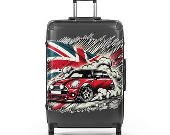 Mini Cooper Hardshell Suitcase: Classic British Car Travel Luggage