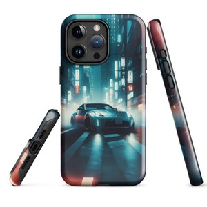 350z iPhone Phone Case Graphic Art Anime Tough Case for iPhone Manga Cyberpunk Style JDM Phone Case Accessory