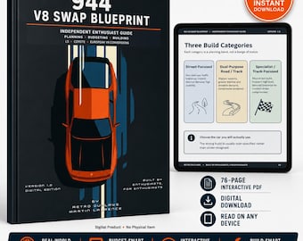 944 V8 Swap Blueprint Digital Guide: LS, Coyote & European V8 Conversion Planning PDF