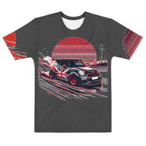 Mini Cooper Men&#39;s T-Shirt Racing Graphic Art All Over Print Tee Clothing Gift for Him