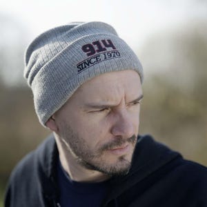 NINE ONE FOUR Beanie - Embroidered Ribbed Knit Beanie - Birthday Gift for Men & Women