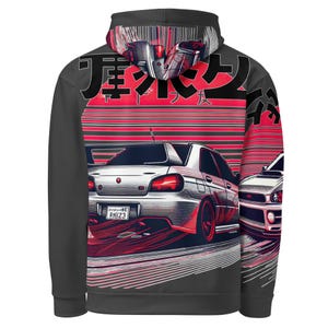 Subie Hoodie All Over Print JDM Japanese Car Graphic Art Clothing Gift for Him Her Mens Women's