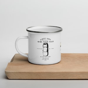 NINE FOUR FOUR Coffee Mug Transaxle Classic Sports Car Enamel Mug Sports Car Turbo S2 Vintage 951