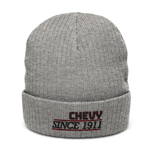 Chevy Ribbed Knit Beanie: Classic American Car Gift