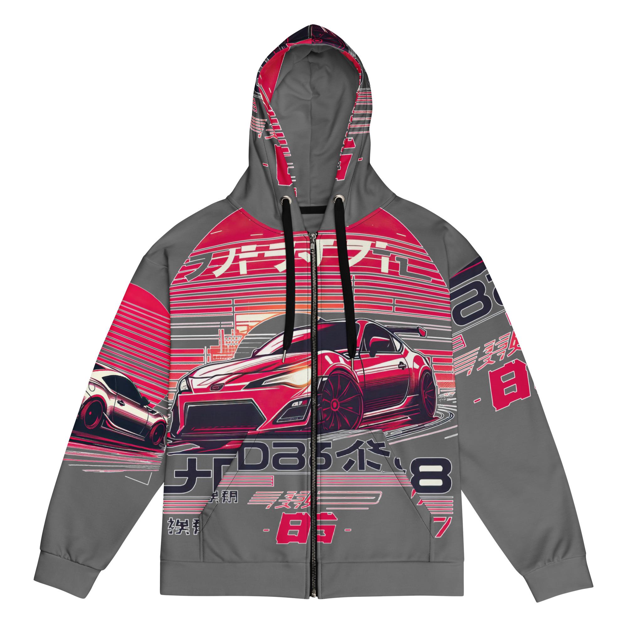 GT86 JDM Zip Hoodie: Japanese Car Graphic Art, All Over Print - Etsy