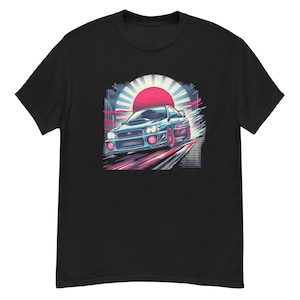 Subie T-Shirt JDM Blobeye Sports Car Enthusiast Tee Turbo Auto Fan Shirt Retro Car Lover Top Soft Cotton Unique Gift for Car Enthusiasts