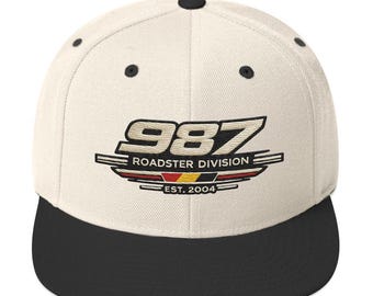987 Snapback Hat: Roadster Soft Top Classic German Sports Car Cap