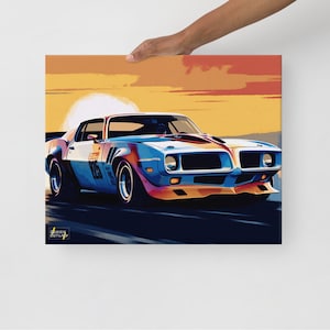 Trans Am Race Car Canvas Print: Classic Car Wall Art