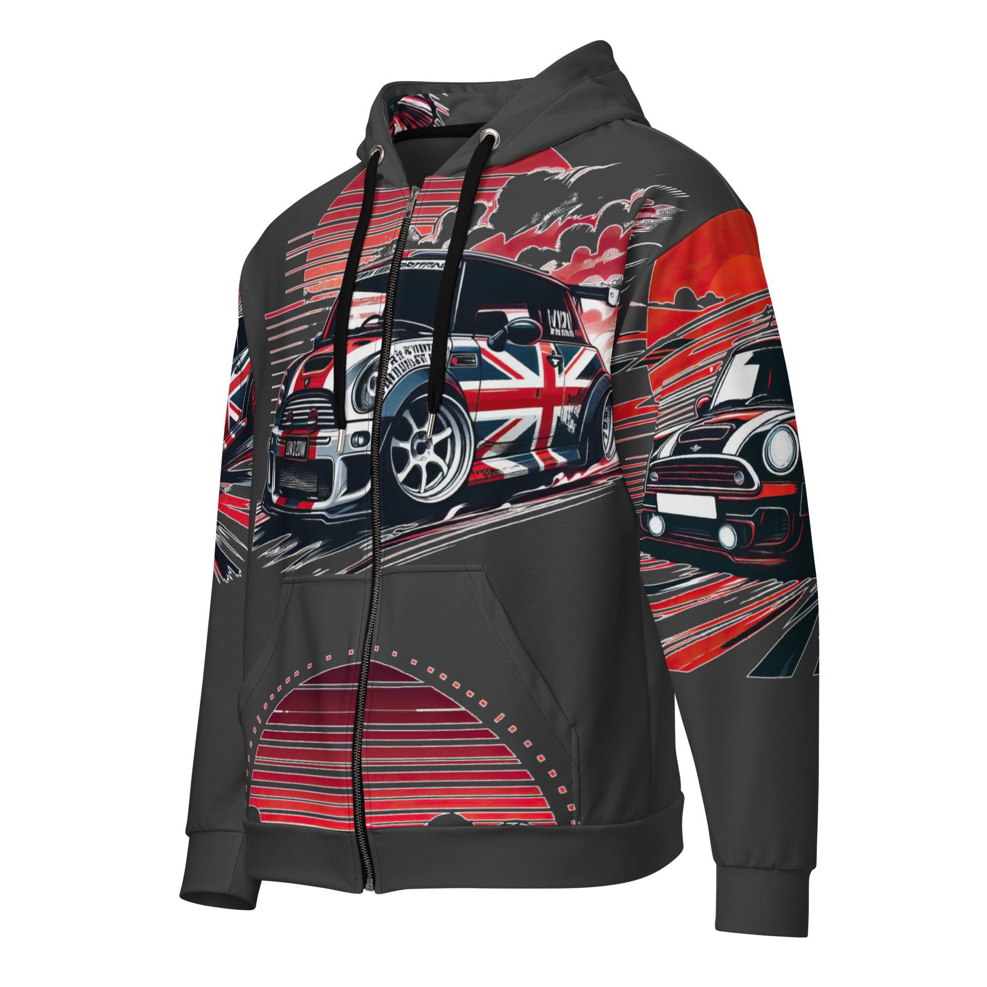【最終セール】MIN-NANO／Canadian Vehicle Hoodie Mini Cooper Zip Hoodie: Classic British Car All Over Print - Etsy