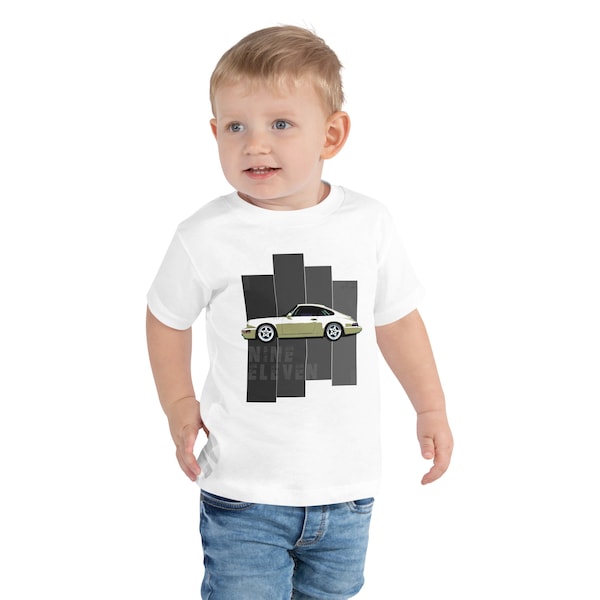 Nine Eleven 964 Toddler T-Shirt Mini 911 Car Short Sleeve Tee Classic Car Kids Clothing Birthday Gift