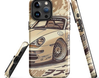 Anime 986 iPhone Tough Case: Klassische deutsche Sportwagenkunst