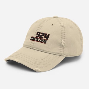 Vintage 924 Baseball Cap: Distressed Cotton Dad Hat