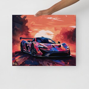 P1 Supercar Canvas Print Artwork Painting Wall Art Man Cave Gift Supercar Home Decor