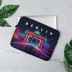Berlin Laptop Sleeve Brandenburg Gate Art Laptop Case Fashionista Berlin Souvenir German Art Germany Bag Gift