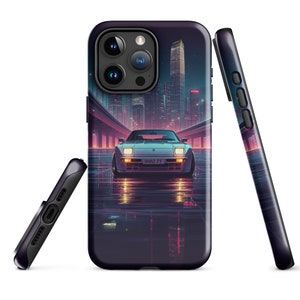 NINE FOUR FOUR iPhone Case Tough Case for iPhone® Synthwave Style Classic Car Accessory