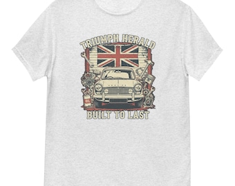 Triumph Herald T-Shirt: Vintage klassisches britisches Auto-Grafik-T-Shirt