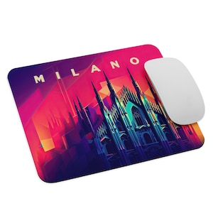 Milano Mouse Pad Italian Mouse Mat Duomo di Milano Shopper Fashionista Italy Souvenir Gift Metropolitan Cathedral-Basilica