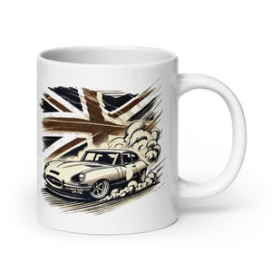 E-Type Coffee Mug: British Classic Car Art
