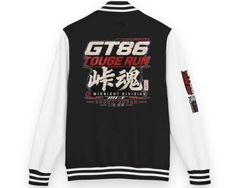 Premium GT86 Letterman Jacket | Touge Run JDM Graphic Art