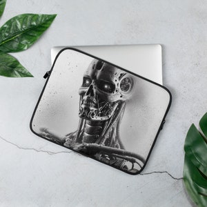 Terminator Laptop Sleeve: T800 Graphic Art, Mac Accessory