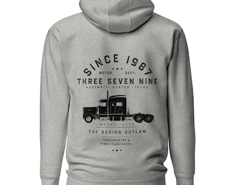 THREE SEVEN NINE Hoodie Classic American Truck Hooded Sweatshirt Clothing Men Trucker Gift for Him Vintage