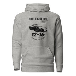 NINE EIGHT ONE Hoodie Car Gift for Him Mens Classic Hooded Sweatshirt Clothing Apparel Gifts Birthday