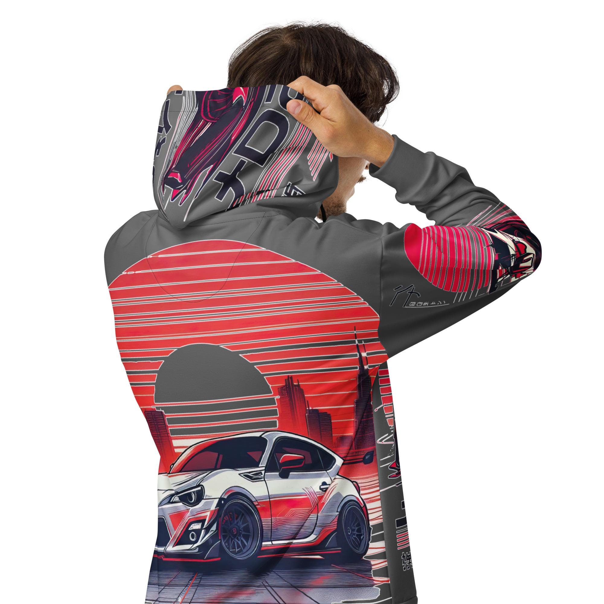 GT86 JDM Zip Hoodie: Japanese Car Graphic Art, All Over Print - Etsy