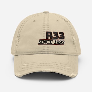 Skyline GTR Baseball Cap - R33 Gtst Distressed Dad Hat - Japanische Autokleidung - Geburtstagsgeschenk für Ihn Sie
