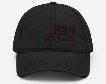 R34 Vintage Baseball Cap: Distressed Cotton Twill Dad Hat - Etsy