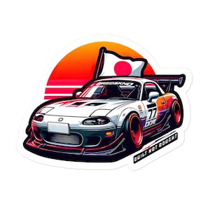 Naklejka na zderzak samochodu MX5 Miata: JDM