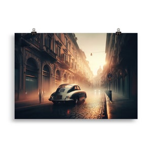 356 Classic Car Poster: Thick Matte Paper, Cinematic Art