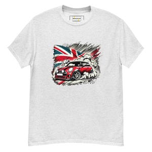 Mini Cooper S T-Shirt - Red and Black with British Flag Graphic Art Style - R56 Men Women Streetwear - British Car Birthday Gift for Him Her