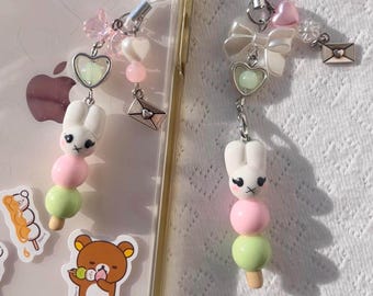 Miffy Phone Charm | Handmade Polymer Clay Phone & Bag Accessory | Cute Gift For Her | Kawaii Purse Charm | Cute Phone Accessories