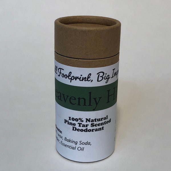 All Natural Deodorant - Pine Tar Scent  - Completely Biodegradable