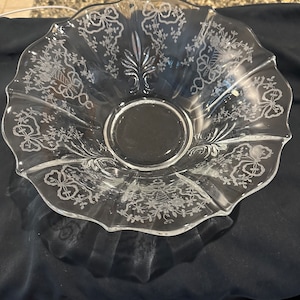 Fostoria “June” large bowl in crystal